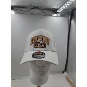 IUPUI Jaguars Cap Hat Black White Fitted Logo Mascott Under Amour md/lg NWT